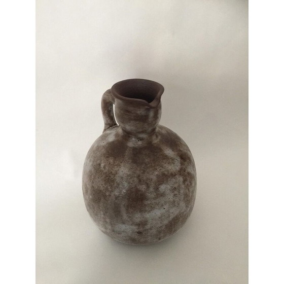 Image 1 of Pair of vintage glazed ceramic vases by Alexandre Kostanda, France