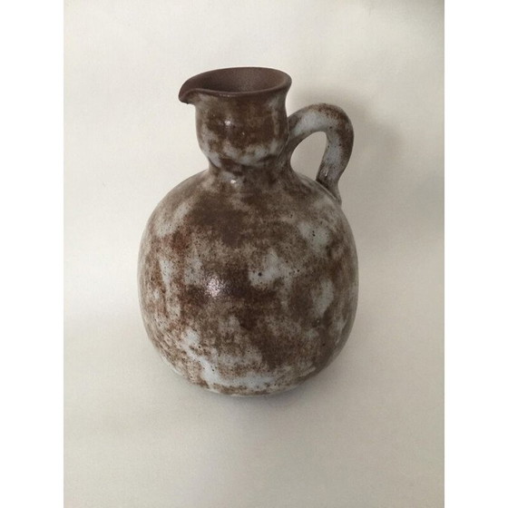 Image 1 of Pair of vintage glazed ceramic vases by Alexandre Kostanda, France