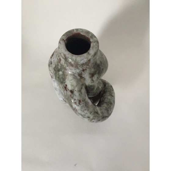 Image 1 of Pair of vintage glazed ceramic vases by Alexandre Kostanda, France