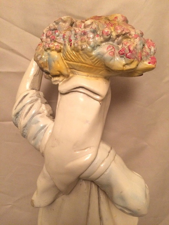 Image 1 of Art Nouveau 1900 Jaru Art Statue " Young Peasant Woman "