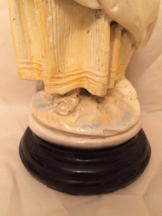 Image 1 of Art Nouveau 1900 Jaru Art Statue " Young Peasant Woman "