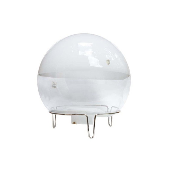 Image 1 of Vintage spherical glass table lamp by Angelo Mangiarotti