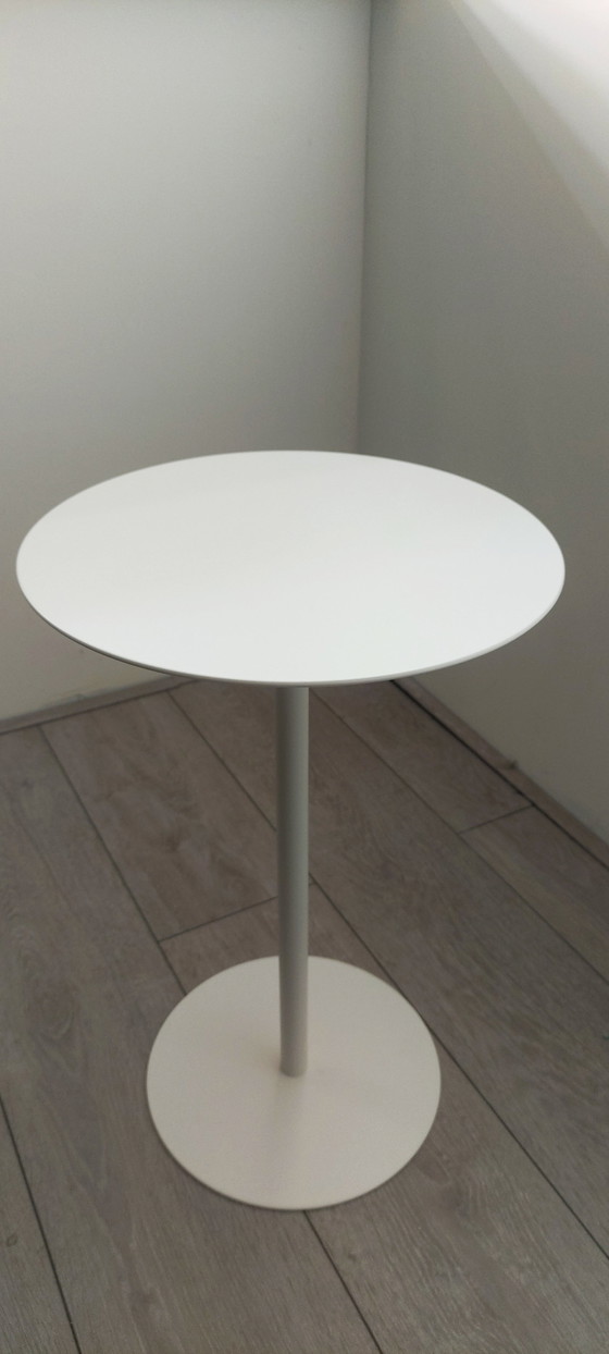 Image 1 of Modern White Side Table Steel