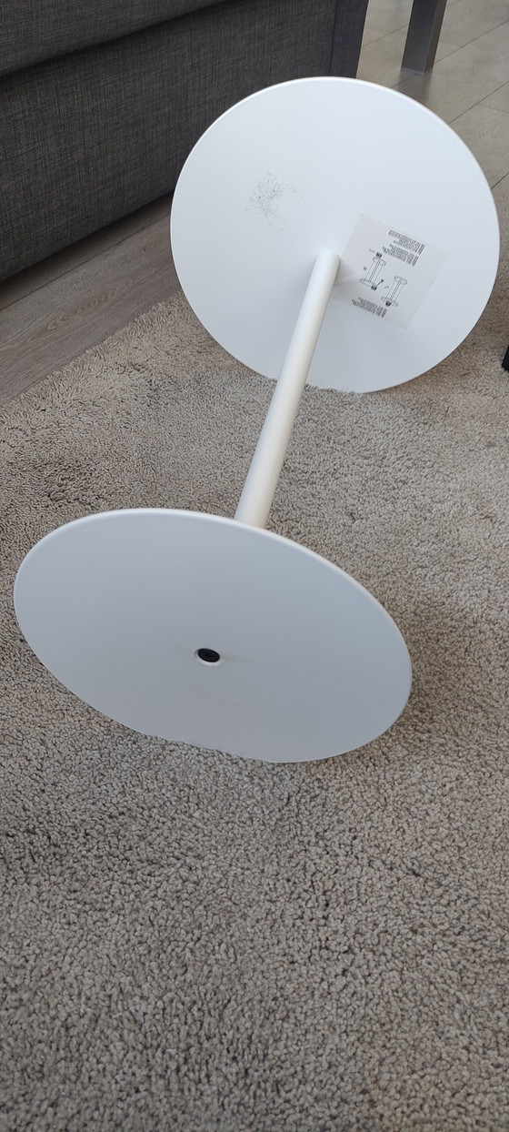 Image 1 of Modern White Side Table Steel