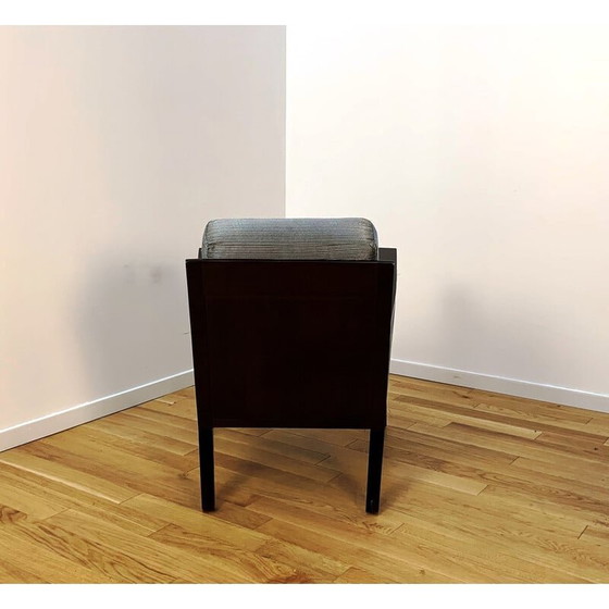 Image 1 of Vintage armchair in dark wood and fabric