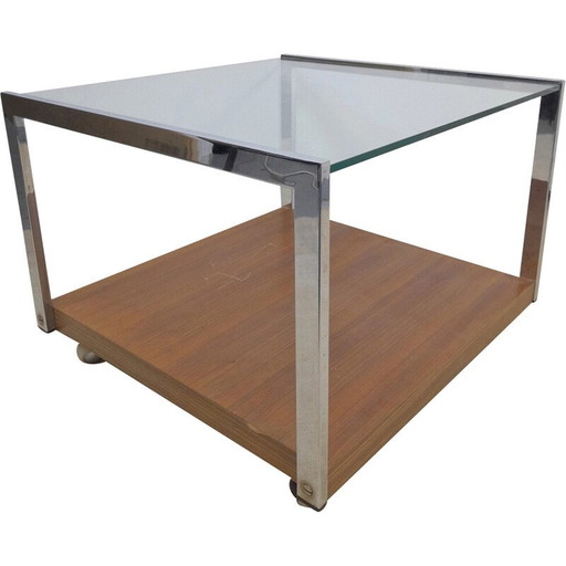 Vintage rolling coffee table, 1970s