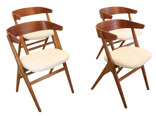4x chaises Sibast 'Hallundbaek' vintage
