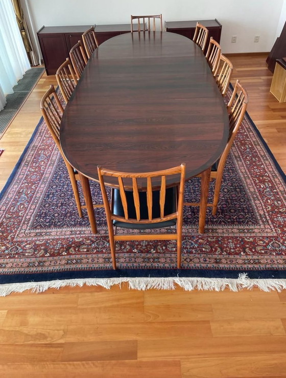 Image 1 of Rosewood Dining Set Designed By Torbjørn Afdal For Bruksbo