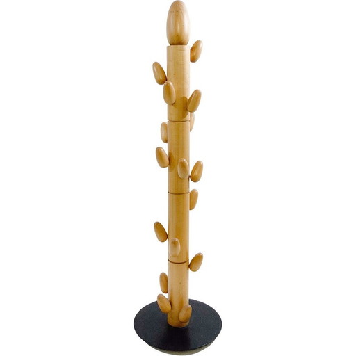 Vintage solid wood coat rack