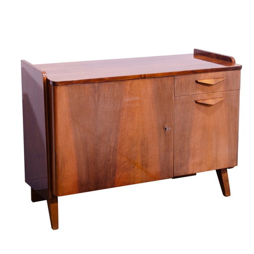 Vintage TV cabinet in walnut veneer and plywood by František Jirák for Tatra Nábytok, Czechoslovakia 1960