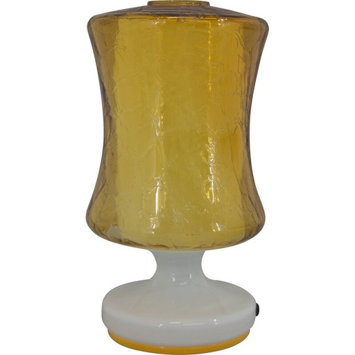 Lampada da tavolo in vetro di metà secolo, Cecoslovacchia, anni '70