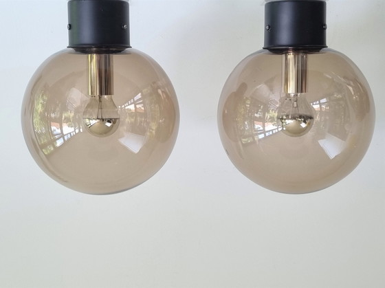 Image 1 of 2x Ceiling lamps Glashutte Limburg Design 1970s