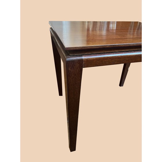 Image 1 of Vintage mahogany and palm wood coffee table, 1940