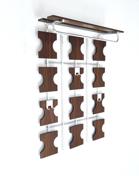 Image 1 of Appendiabiti da parete vintage in teak anni &#39;70