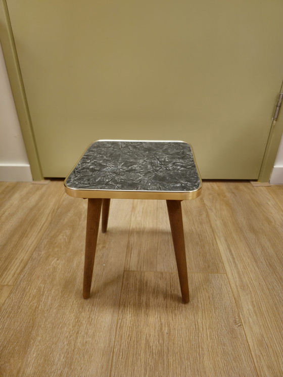 Image 1 of Vintage Marble Look Plant Table Side Table