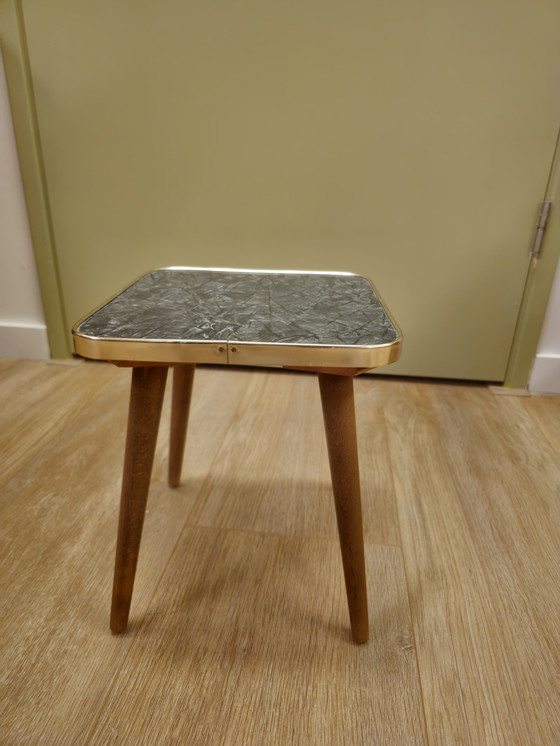 Image 1 of Table à plantes vintage en marbre Table d'appoint