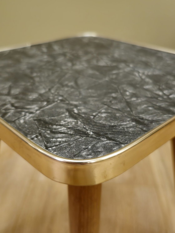 Image 1 of Vintage Marble Look Plant Table Side Table