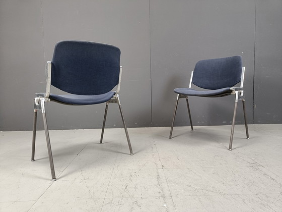 Image 1 of Vintage Dsc 106 Side Chairs By Giancarlo Piretti For Castelli, Set Of 6
