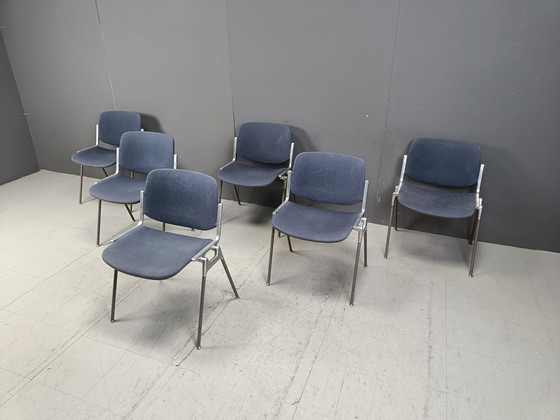 Image 1 of Vintage Dsc 106 Side Chairs By Giancarlo Piretti For Castelli, Set Of 6