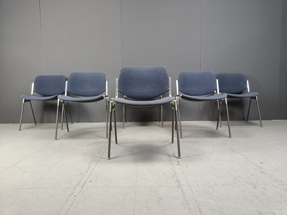 Image 1 of Vintage Dsc 106 Side Chairs By Giancarlo Piretti For Castelli, Set Of 6