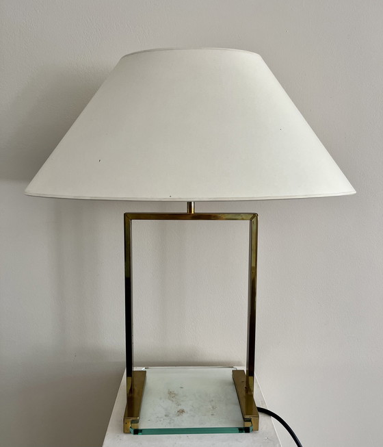 Image 1 of Table d'appoint + lampe Ghyczy