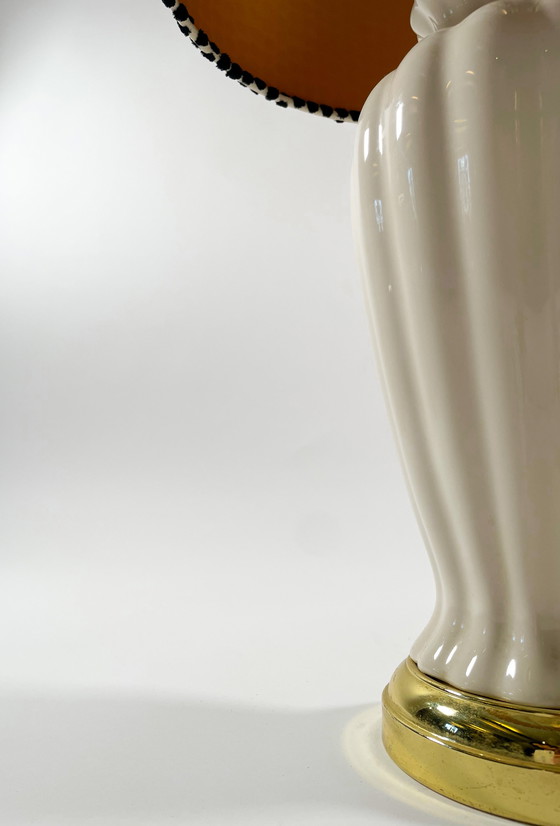 Image 1 of Ceramic Hollywood Regency table lamp 