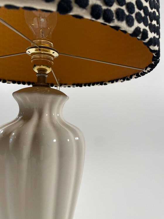 Image 1 of Ceramic Hollywood Regency table lamp 