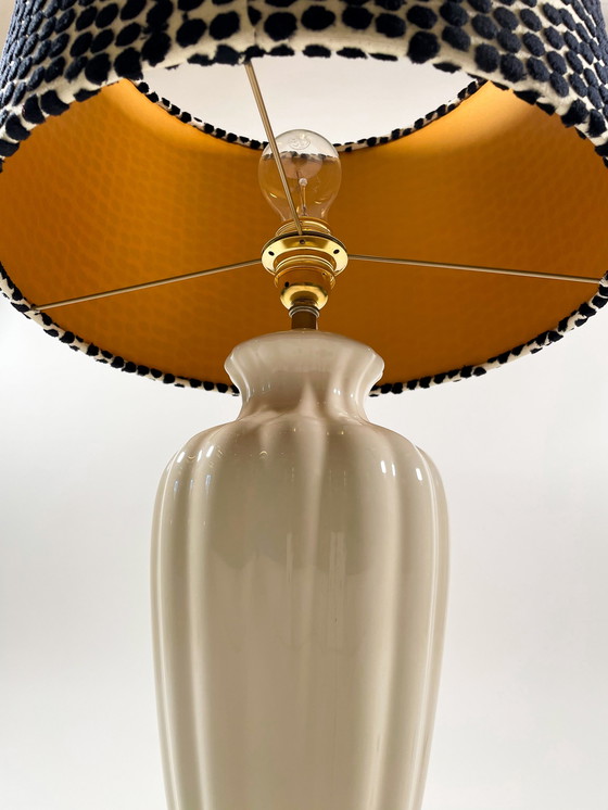 Image 1 of Ceramic Hollywood Regency table lamp 