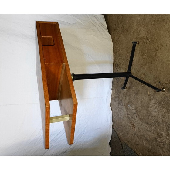 Image 1 of Vintage adjustable teak side table, 1960s