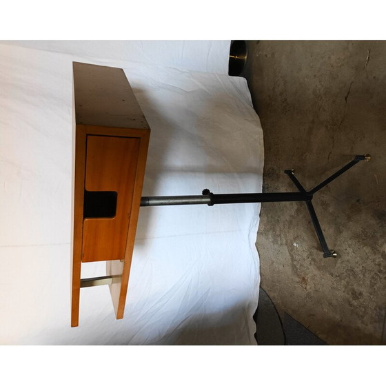 Image 1 of Vintage adjustable teak side table, 1960s