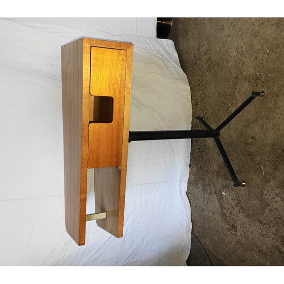 Image 1 of Vintage adjustable teak side table, 1960s