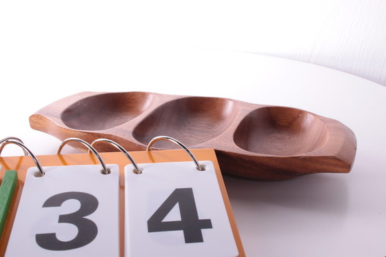 Image 1 of Bol à boissons vintage en teck 1960 Allemagne