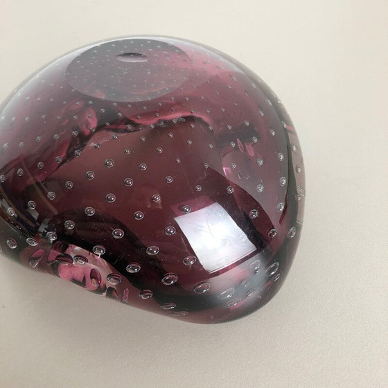 Image 1 of Vintage Murano glass ashtray with bubbles, Italy 1970s