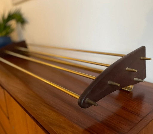 Rockabilly Brass Shelf Rack