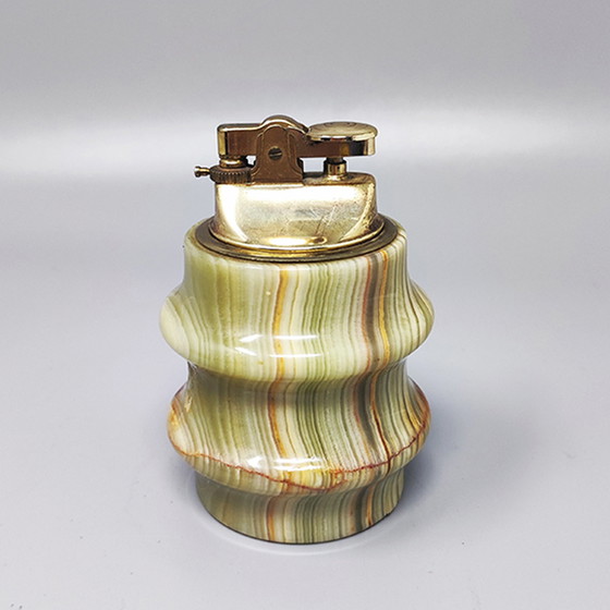 Image 1 of 1960s Gorgeous Smoking Set in Onyx. Made in Italy