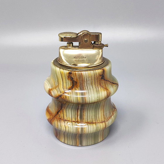 Image 1 of 1960s Gorgeous Smoking Set in Onyx. Made in Italy