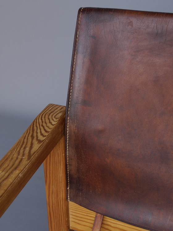 Image 1 of Diana Safari Lounge Chair in Leather and Pine by Karin Mobring for Ikea