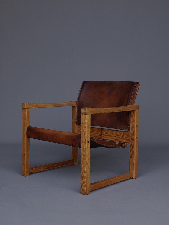 Image 1 of Diana Safari Lounge Chair in Leather and Pine by Karin Mobring for Ikea