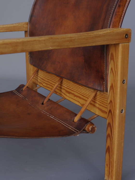 Image 1 of Diana Safari Lounge Chair in Leather and Pine by Karin Mobring for Ikea