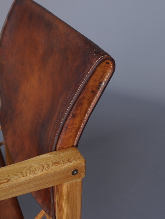 Image 1 of Diana Safari Lounge Chair in Leather and Pine by Karin Mobring for Ikea