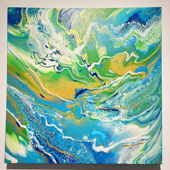 Image 1 of Maxime Bouvy Oil On Canvas - Pouring