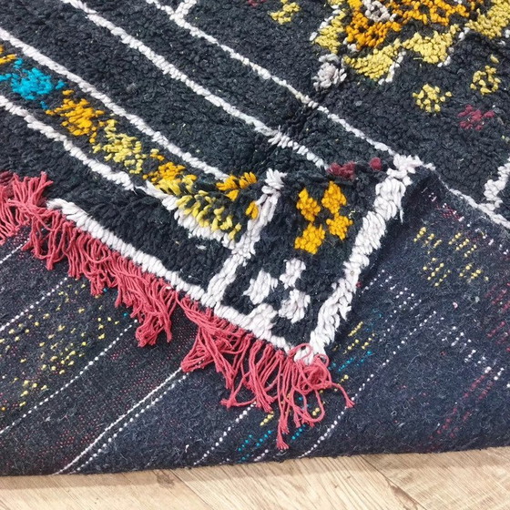 Image 1 of Tappeto Marocchino Berbero Nero Unico 100% Lana - Unique Moroccan Berber Wool Carpet