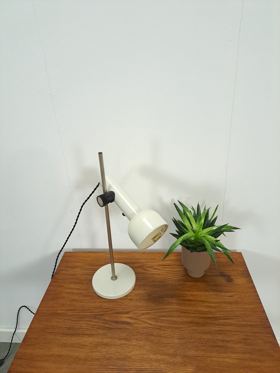 Image 1 of White metal desk lamp, table lamp