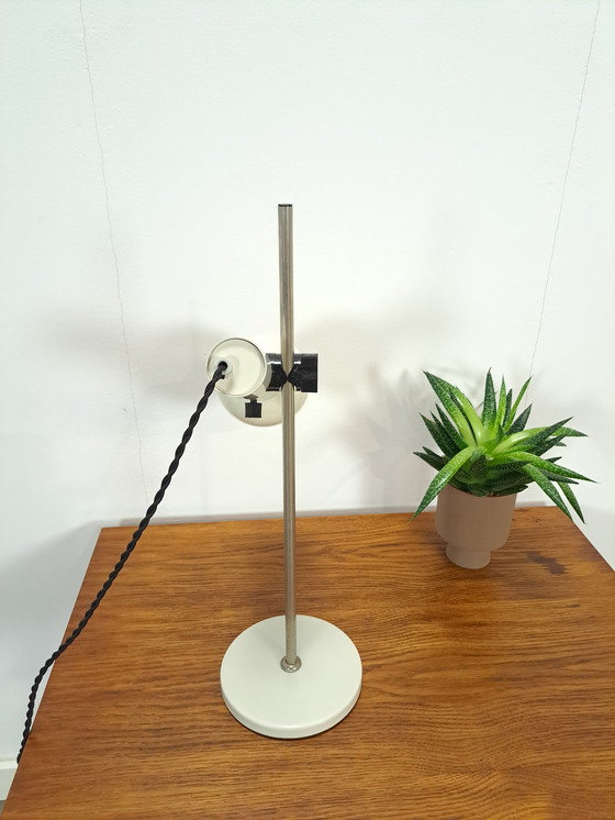 Image 1 of White metal desk lamp, table lamp