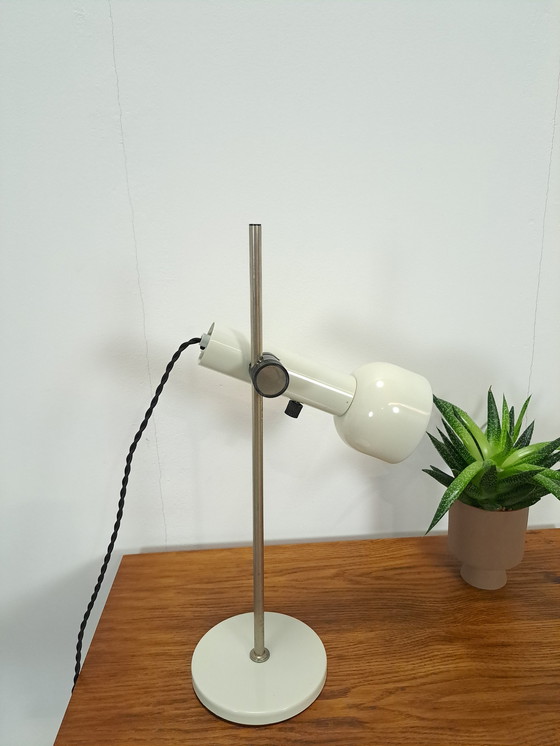 Image 1 of White metal desk lamp, table lamp