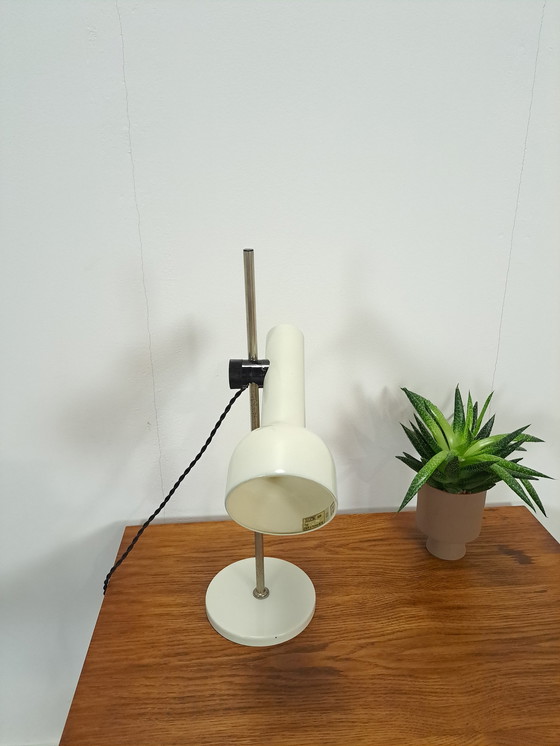 Image 1 of White metal desk lamp, table lamp