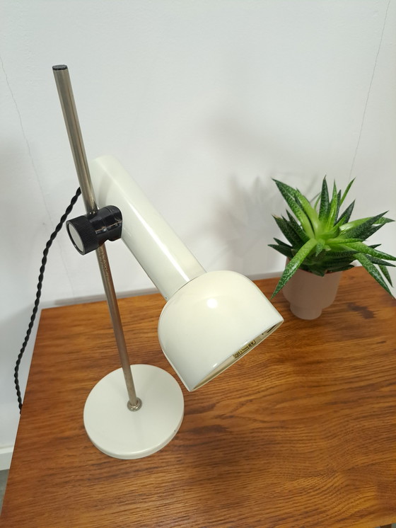 Image 1 of White metal desk lamp, table lamp