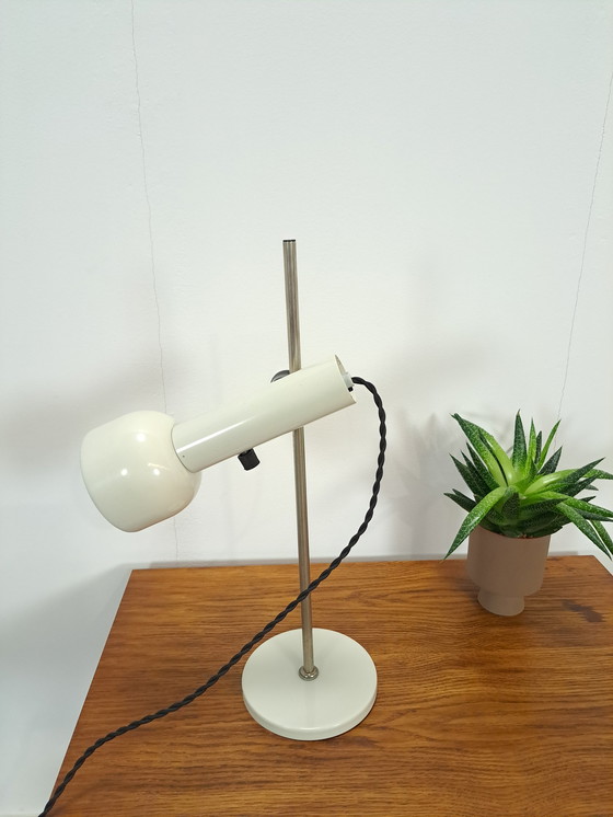 Image 1 of White metal desk lamp, table lamp