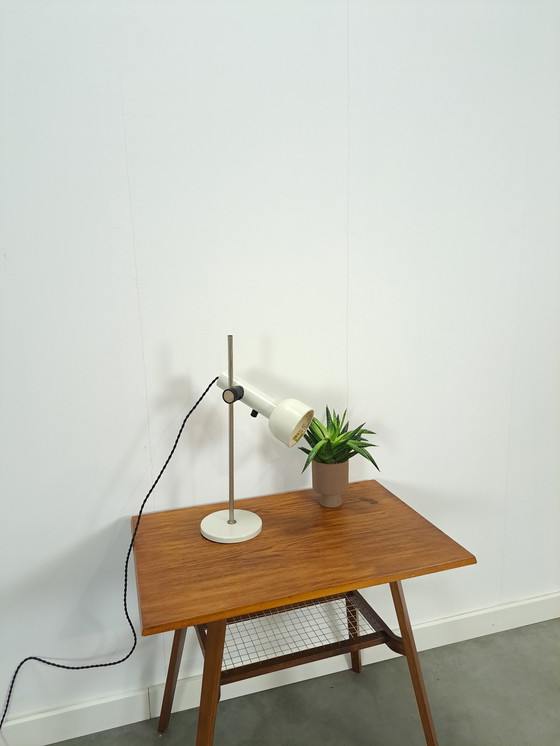 Image 1 of White metal desk lamp, table lamp