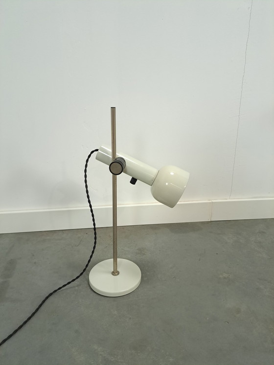 Image 1 of White metal desk lamp, table lamp